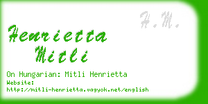 henrietta mitli business card